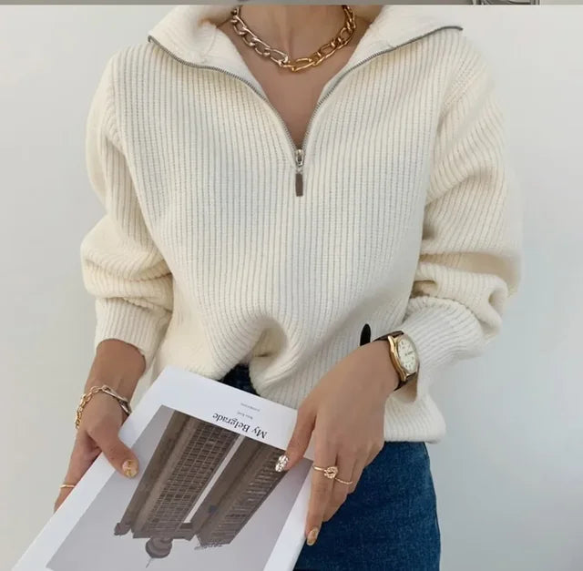 Turtleneck Rits Sweater