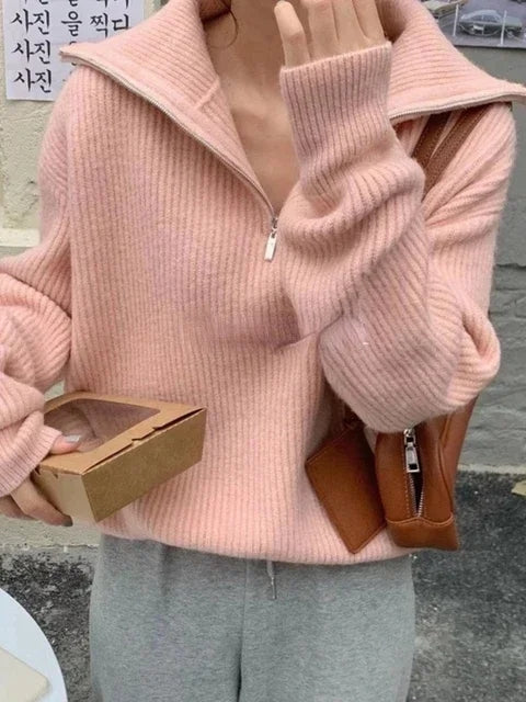 Turtleneck Rits Sweater