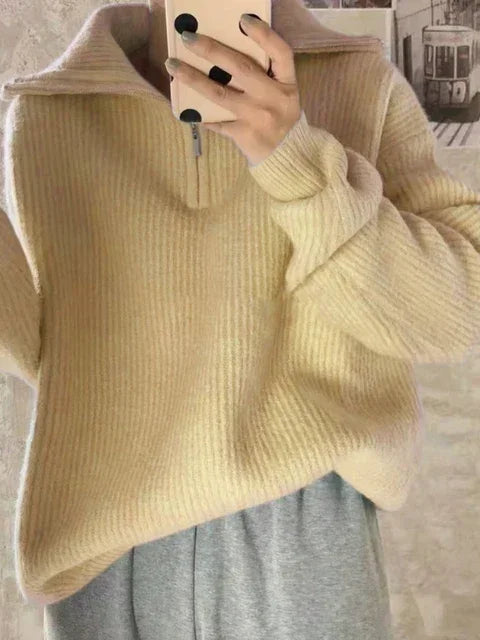 Turtleneck Rits Sweater