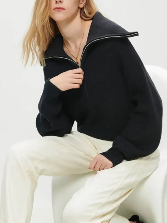 Turtleneck Rits Sweater